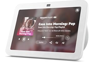 AMAZON ECHO & ALEXA Amazon Echo Show 8, With Spatial Audio and Alexa+ Early Access, Smart Home Hub, ideal for open living spaces, Glacier White