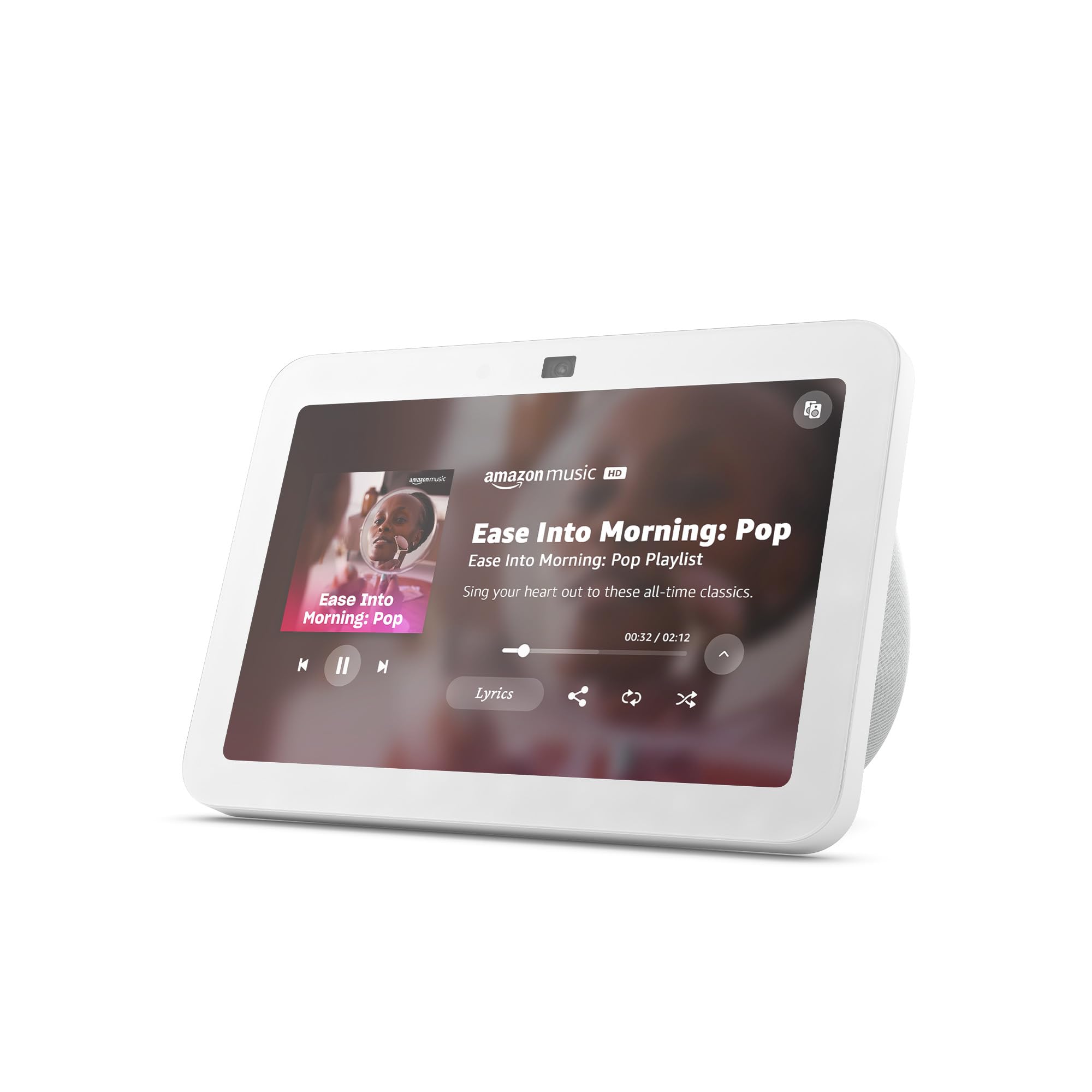 Amazon Echo Show 8, con audio espacial y acceso anticipado Alexa+, Smart Home Hub, ideal para espacios abiertos, Glacier White