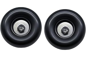 Pikioraz 2PCS 2.5" Heavy Duty Rubber Bump Stops, Round Trailer Ramp Door Bumpers with Screw Kit for Cargo Trailer, Truck, RV,