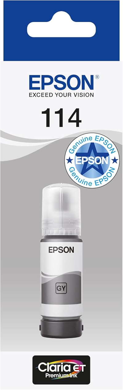 Epson 114 EcoTank Grey Ink Bottle 70ml for ET-8500 Series