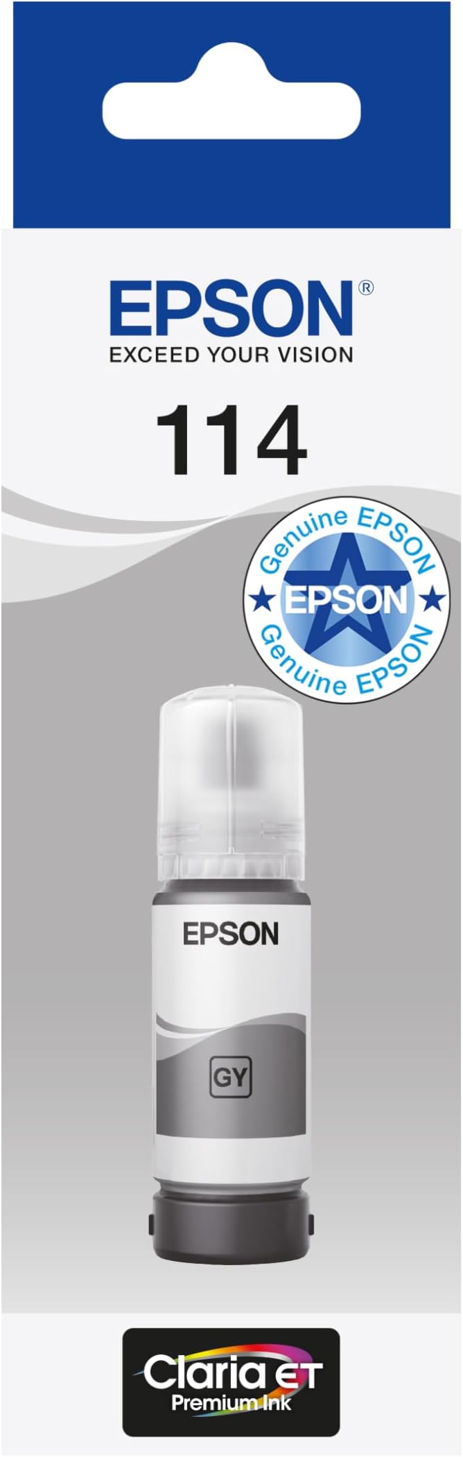 Epson 114 EcoTank Grey Ink Bottle 70ml for ET-8500 Series