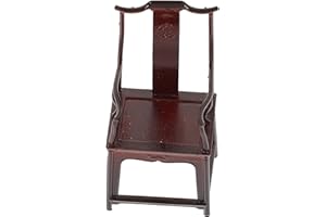 ERINGOGO Scale Chinese Style Miniature Chair Abs Material Wear-Resistant Traditional Rosewood Furniture for