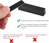 4 Pcs Neodymium Bar Magnets 50x10x3mm with Adhesive Strips Black view 4