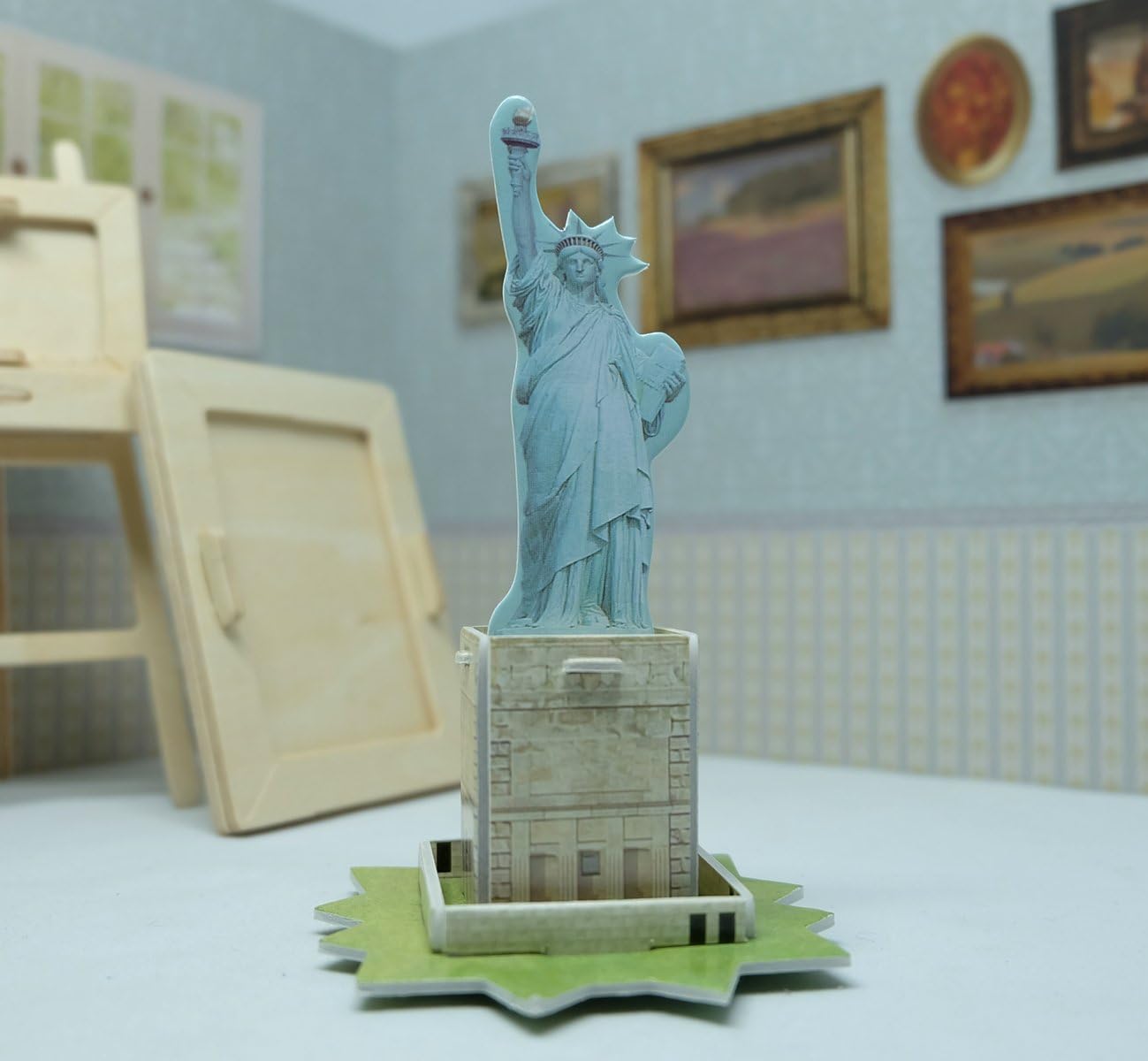 Mini 3D Puzzles Architecture 'Statue of Liberty' Easy for Baby 3 Years and more Mini Size 2.6" x 4.2"