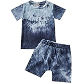 Aruzig Toddler Baby Boy Summer Outfits Short Sleeve T-Shirt and Shorts 2Pcs Clothes Set for Boys