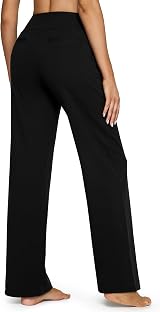 G4Free Yoga Pants with Pockets Wide Leg Trousers for Women XL Black UK Dress view 6