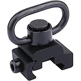 dophee Rail Sling Swivel Mount, 360° Rotation Rifle Swivel Quick Release Button Sling Attachment for 20mm Picatinny Rail, QD 