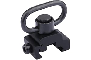 dophee Rail Sling Swivel Mount, 360° Rotation Rifle Swivel Quick Release Button Sling Attachment for 20mm Picatinny Rail, QD 