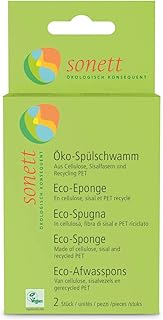 Sonett Öko-Spülschwamm: Für Gläser, Edelstahl und Oberflächen mit Lotoseffekt geeignet