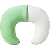 QUENESS Nursing Pillow, Plus Size Breastfeeding Pillow Original Support for Baby Boys Girls Breastfeeding Essentials, with Removable Soft Cotton Cover (Green, Large (25.59 * 20.08 * 6.30 Inches))