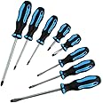 MichaelPro Screwdriver Set Magnetic Tip Phillips Screwdriver and Flat Head Screwdriver with Small Screwdriver, Electrician Screwdrivers Set, 8-Piece Screw Driver Set Kit for Mechanics, Patented Steel