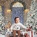 Allenjoy 7x5ft Fabric Winter Christmas Backdrop for Photography White Snow Pine Tree Snowflake Background Newborn Children Baby Shower Birthday Party Gift Decor Supplies Photo Shoot Booth Studio