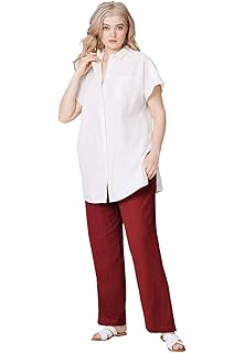 white linen pants womens plus size