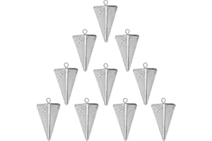 PROXIMITCK Pyramid Fishing Sinkers and Sinker Slider Set -1oz/2oz/3oz/4oz Surf Casting Saltwater and Beach Fishing with Excellent Bottom Hold, Pure Lead Weights