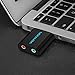 Vention USB Audio Adapter External USB Stereo Sound Card with 3.5mm Headphone and Microphone for PS4,Raspberry Pi,Computer,Notebook,Ultrabook,Tablet, MacBook (Black)