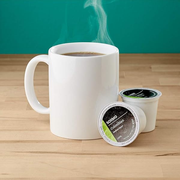 AMAZON BRAND – SOLIMO MEDIUM ROAST COFFEE PODS, COLOMBIAN, COMPATIBLE WITH KEURIG 2.0 K-CUP BREWERS, 100 COUNT
