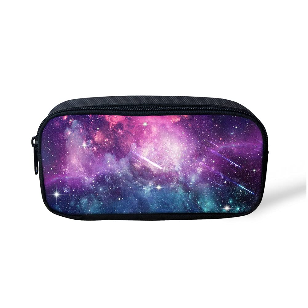 Kuiaobaty Starry Galaxy Pencil Case Zipper Pouch Middle High School Office Organizer Bag