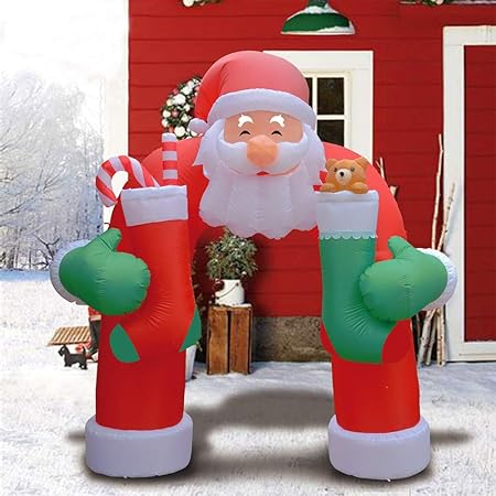Amazon Com Comin 11 Foot Christmas Inflatables Santa Archway