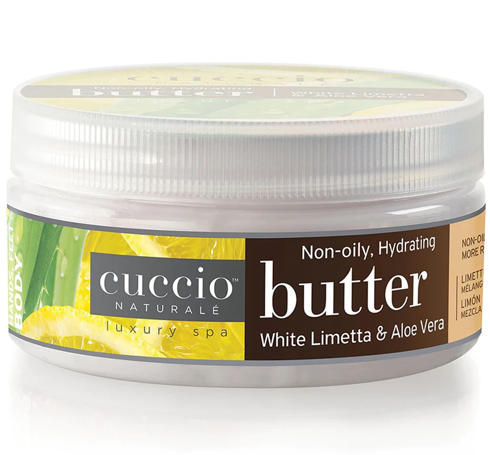 Cuccio White Limetta and Aloe Vera Baby Butter 6-Piece Tower Display Unit