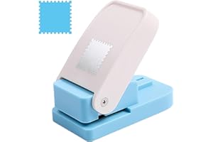 Square Stamp Punch, Square Postage Stamps Puncher, Portable Manual Ergonomic, Lever Paper Punches, for Crafting Scrapbooking 