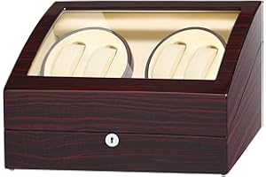 JQUEEN 4 Automatic Watch Winder with 6 Storage Case
