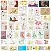 60 Holiday Special Day Greeting Cards/Postcards -Thank You Cards,Birthday Cards,Love Sympathy Baby Shower,Christmas Cards,Single Panel Cards,All Occasion Blank Note Cards with 52 Envelopes (3 Sizes)