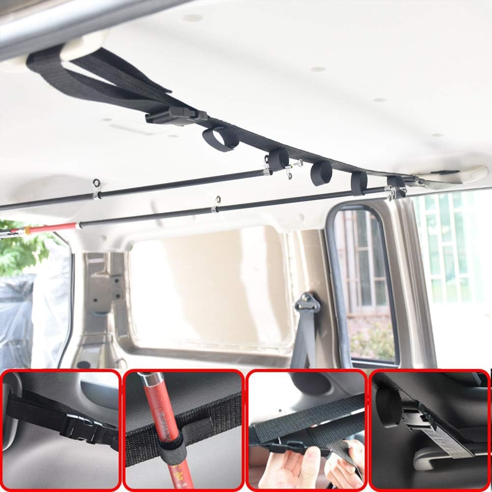 Amazon Co Jp Mormer ロッドベルト ロッドキーパーベルト ロッドホルダーに ルアーロッド等 車載用 釣竿収納ベルト 最大5本まで対応 黒 Dvd ブルーレイ