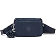 Kipling Womens Abanu Multi Bag, Lightweight, Adjustable Nylon Waist Pack With Multi-compartment Zip Pockets Covnertible Crossbody Bag, Blue Bleu 2, Small US