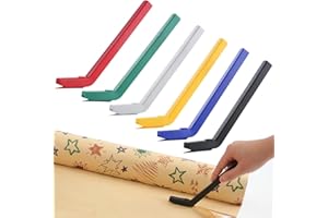 LIZAAL 6-Pack Wrapping Paper Cutter Set | Safe and Easy Gift Wrap Cutter for Christmas and Birthday | Wrapping Paper Cutter Slider for Home, Office or Classroom (6-Colors)