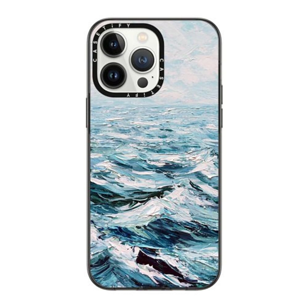 CASETiFY Compact iPhone 14 Pro Max Case [2X Military Grade Drop Tested / 4ft Drop Protection] - Deep Blue Sea - Clear Black — image 1