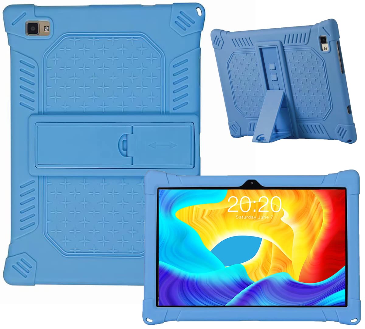 AKNICI TECLAST P20HD Tablet Case, Protective Case Cover for TECLAST P20HD/TECLAST M40/TECLAST M40 Pro/YESTEL T5/Blackview Tab8/Blackview Tab 8E/Dragon Touch Notepad 102/AOYODKG 10/Ulefone A7 - Blue