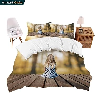 Amazon Com Shirlyhome Breathable Bedding A Little Young Girl Is