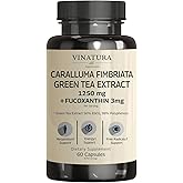 VINATURA Caralluma Fimbriata, EGCG 45% Extract 1250mg + Fucoxanthin 3mg per Serving *USA Made & Tested* for Immune Support, Energy and Mental Focus - 60 Capsules 30 Servings