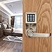HENYIN Digital Door Lock,Unlock with M1 Card, Code and Key,Handle Direction Reversible (card+remote)