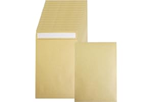 YIKTUNQ 20 Pcs Self-Seal Catalog Envelopes, Kraft Paper Mailing Envelopes for Letters, Photos, Receipts and Document Storage,