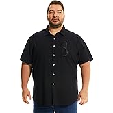 HOdo Big and Tall Mens Cotton Button Down Shirt 2XL-7XL