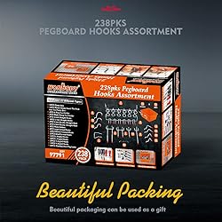 HORUSDY 238-Piece Pegboard Hooks