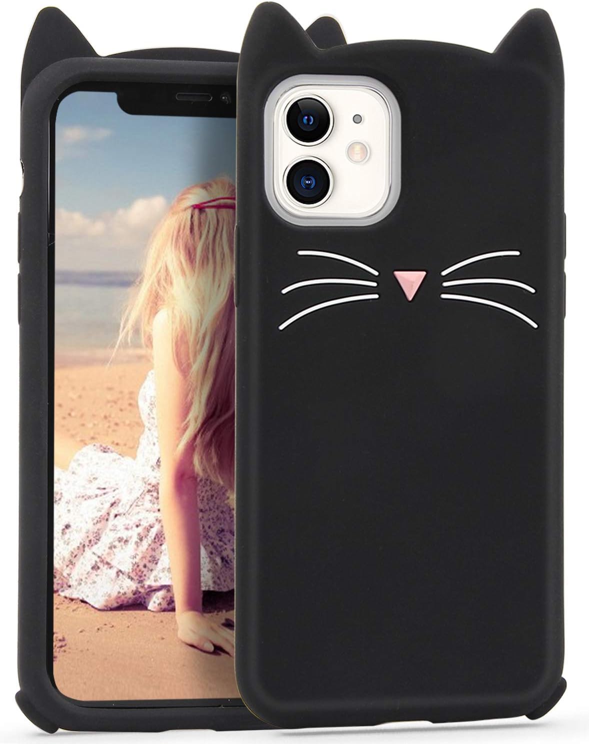 Amazon Co Jp Imikoko Iphone 11 ケース ディズニー 携帯カバー シリコン かわいい 猫 ねこ ソフト 耐衝撃 カメラ保護 6 1インチ スマホケース アイフォン11 ブラック 家電 カメラ