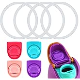 PEUTIER 4pcs Water Bottle Seal Circle & 4pcs Replacement Stopper, Silicone O Circle Lid Gasket Parts for Owala Free Sip 19oz 24oz 32oz 40oz, Cap Mouth Plug Gasket Accessories, BPA-Free