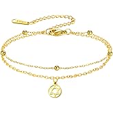 TEAMER Star of David Bracelet Double Layer Beads Chain Adjustable Star of David Bracelet Jewish Hexagram Judaism Amulet Jewelry For Women