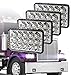 (4 pcs) Rectangle 4x6 inch LED Headlights High Low Beam H4 Plug H4651 H4652 H4656 H4666 H6545 for Peterbil Kenworth Freightinger Ford Probe Chevrolet Oldsmobile Cutlass