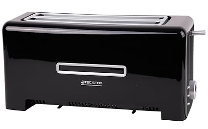 Toaster MD 15709, 1.200 bis 1.400 Watt, zwei Langschlitze, Aufwärm-, Auftau- und Stopptaste, Bräunungsgrad-Regler, schwarz