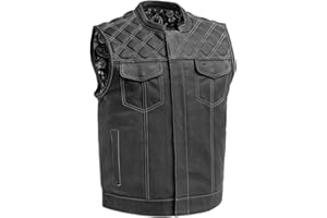First Mfg Co - Downside - Men's Motorcycle Biker Riding Leather Vest