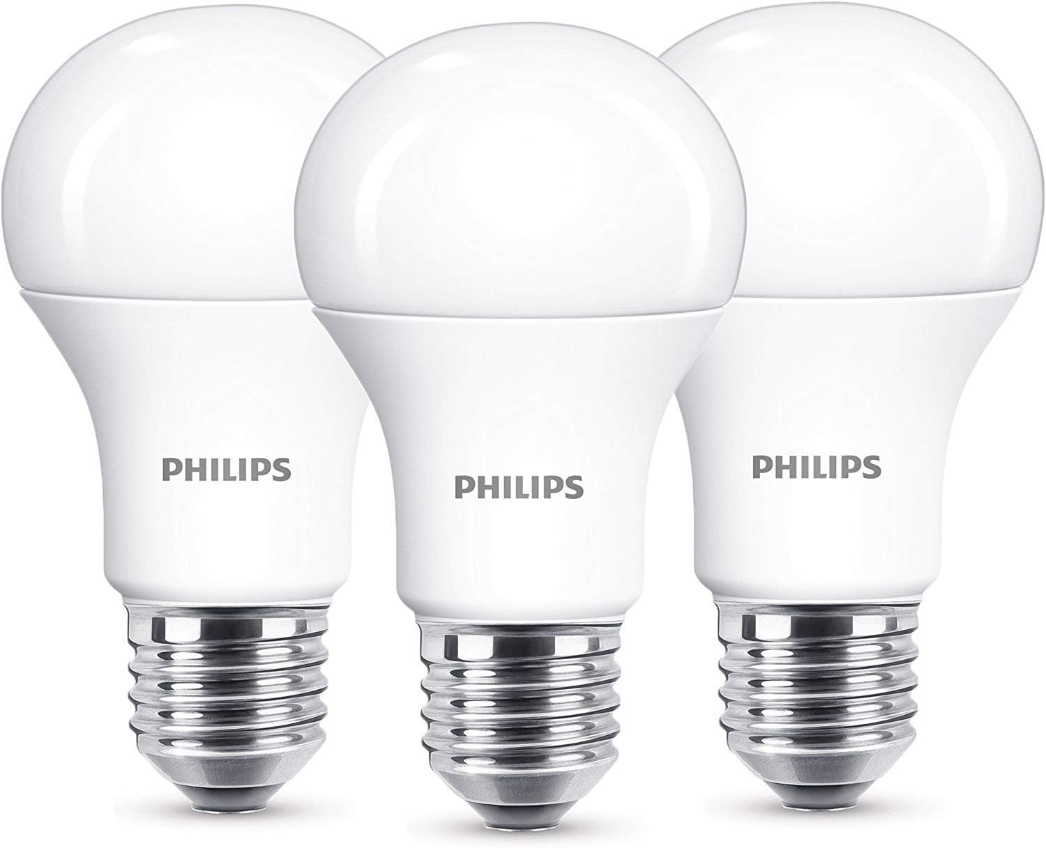 Philips LED Bulb with Daylight Sensor, Plastic, matt, E27, 13 wattsW, 3 Stück (1er Pack)