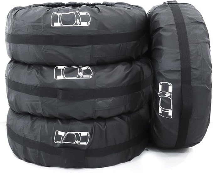 4 Pcs Tire Covers FLR 80cm/31in Diameter Adjustable Foldable Seasonal Spare Tire Cover Dust