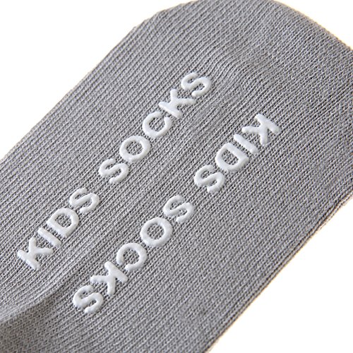 4 Pairs Unisex Baby Girls Boys Toddler Non-Skid Socks Soft Cute Breathable Cotton Anti-slip Socks (Solid Color A, 2 - 4Years) - Thumbnail 3