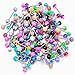 Tongue Ring Bar Stud, Sacow 50 pc Assorted Colors Stainless Steel Ball Tongue Rings Barbells Body Piercing Nipple Jewelry