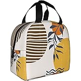 VOOHDDY Boho Abstract Sunset Modern Insulated Lunch Bag For Women Reusable Lunch Box Container Waterproof Portable Cooler Thermal Tote Bag For Work Office Picnic Beach Travel