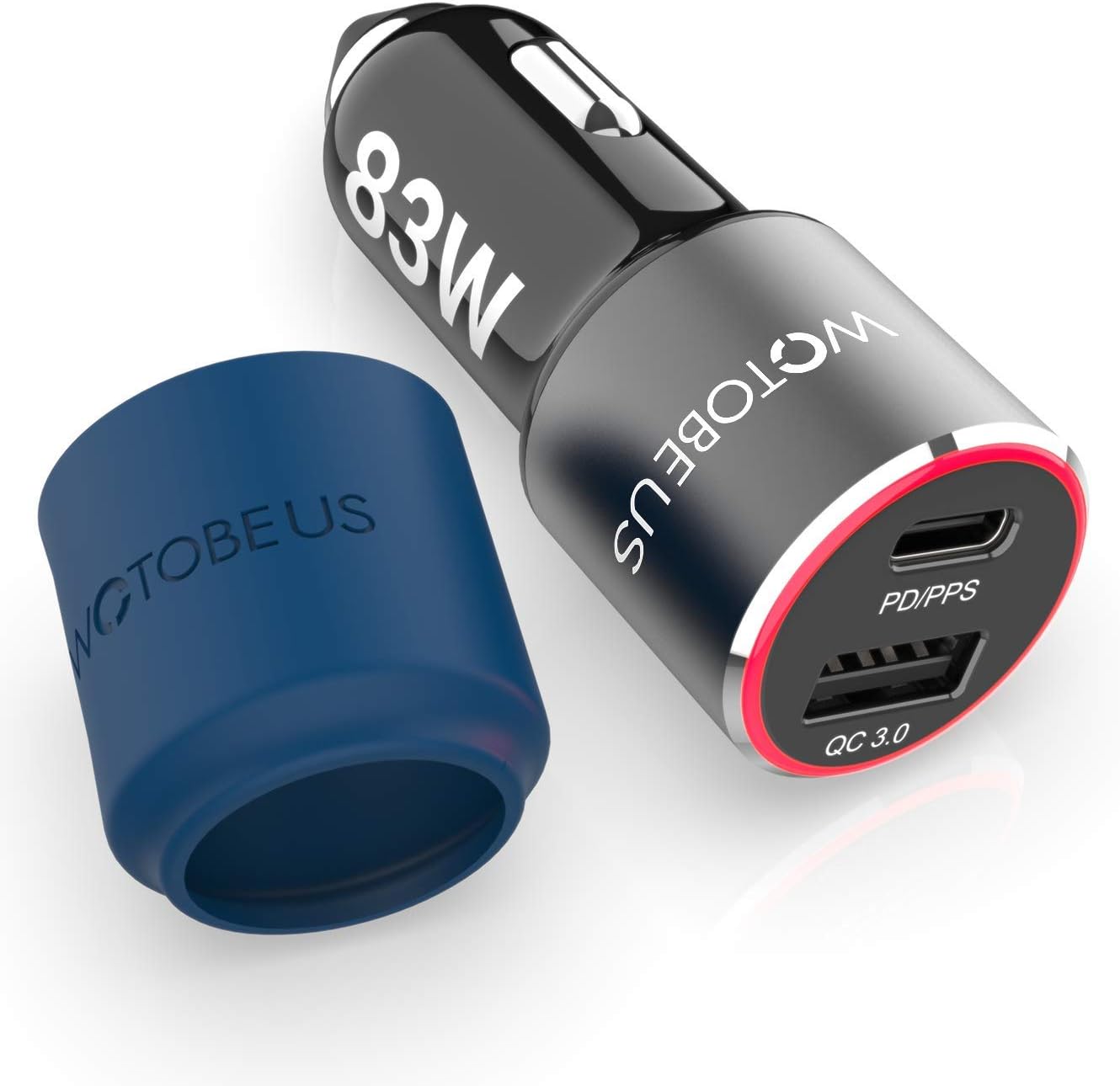 USB C Car Charger 83W WOTOBEUS 2 Port PPS PD QC 3.0 65W Type C Super Fast Charging 18W Cigarette Lighter Adapter for iPhone 12 11 Pro Max Samsung Galaxy 5G Phone Note S20 S10 Pixel iPad MacBook Laptop: Electronics