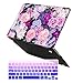 MacBook Air 13 Inch Case, iCasso Rubber Coated Soft Touch Hard Shell with Keyboard Cover,Only Compatible MacBook Air 13 Inch (Model A1369/A1466),Not Fit 2018 Version Model A1932, (Purple Flower)